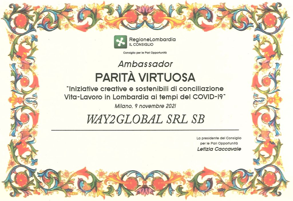 logo AMBASSADOR PARITÀ VIRTUOSA 2021
