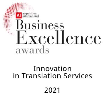 logo AWARD FOR INNOVATION IN TRANSLATION SERVICES 2021